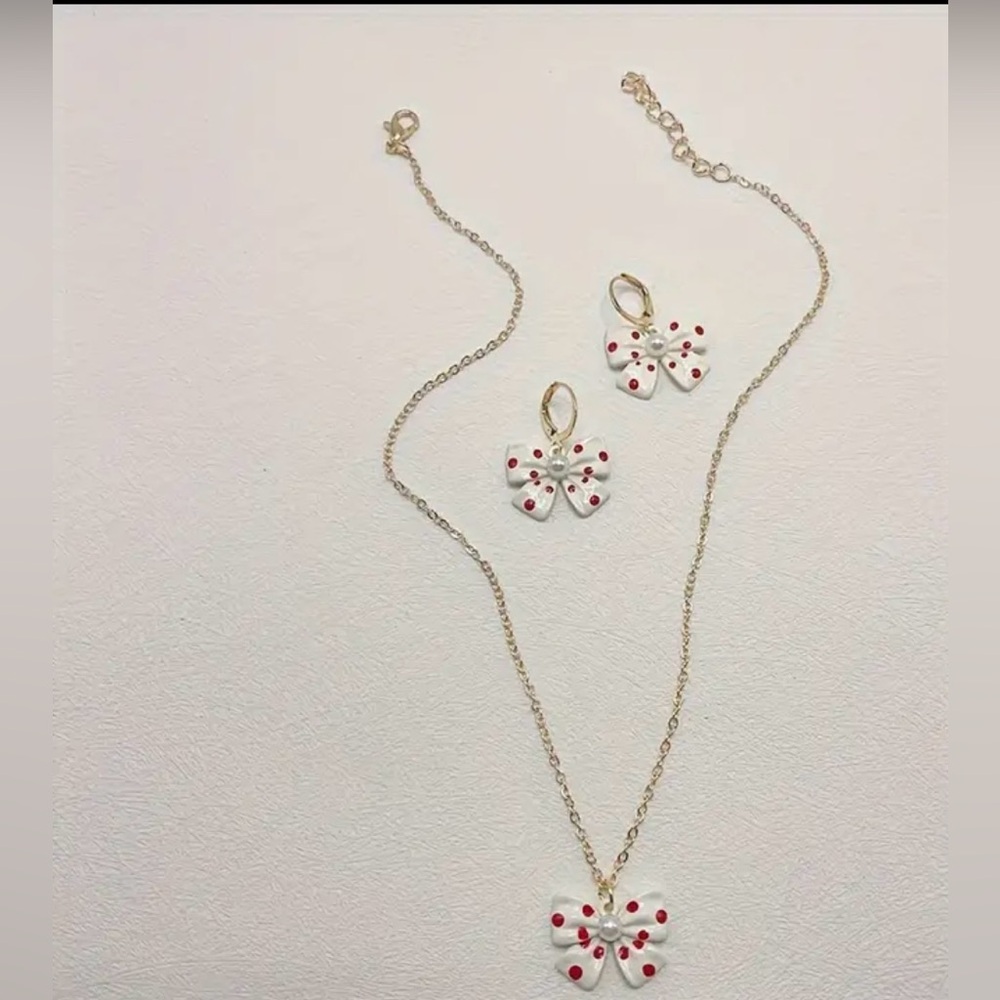 Bow Necklace & Earring Set
Stocking Stuffer - Picture 3 of 6